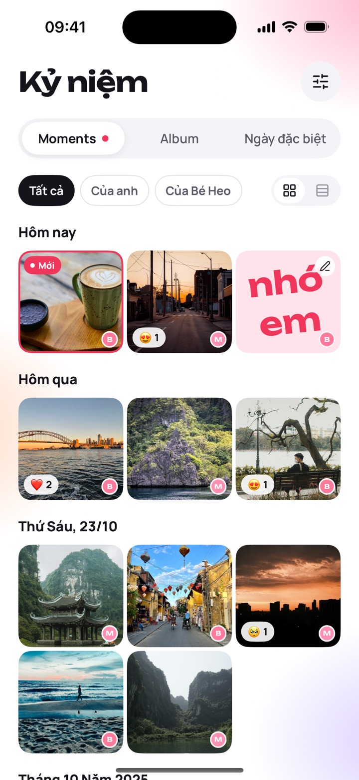 Kỷ niệm: các khoảnh khắc của hai người